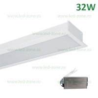 ILUMINAT DE SIGURANTA CU LED - Reduceri Corp Iluminat LED 32W 150cm Incastrabil Liniar EL-S48 Alb Emergenta Promotie